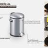 Balde Inox Mate 3L Tapa Silenciosa Antihuellas BELLE